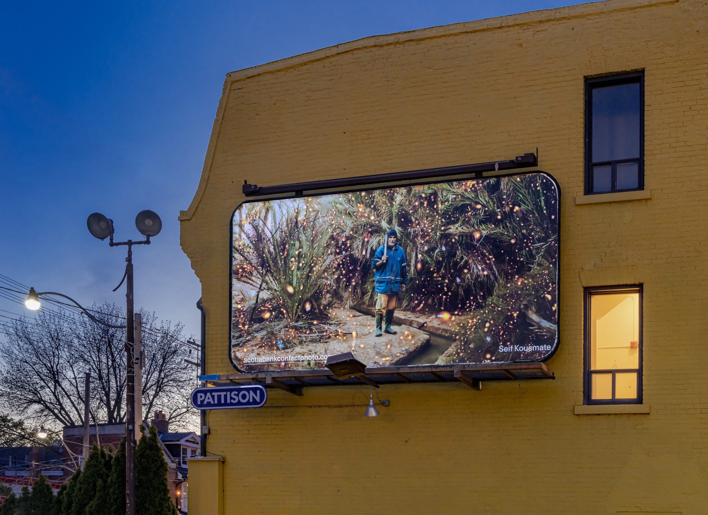    Seif Kousmate, Waha (Oasis), 2023, installation view, billboards at King St W and Strachan Ave, Toronto. Courtesy of the artist and Scotiabank CONTACT Photography Festival. Photo: Toni Hafkenscheid

