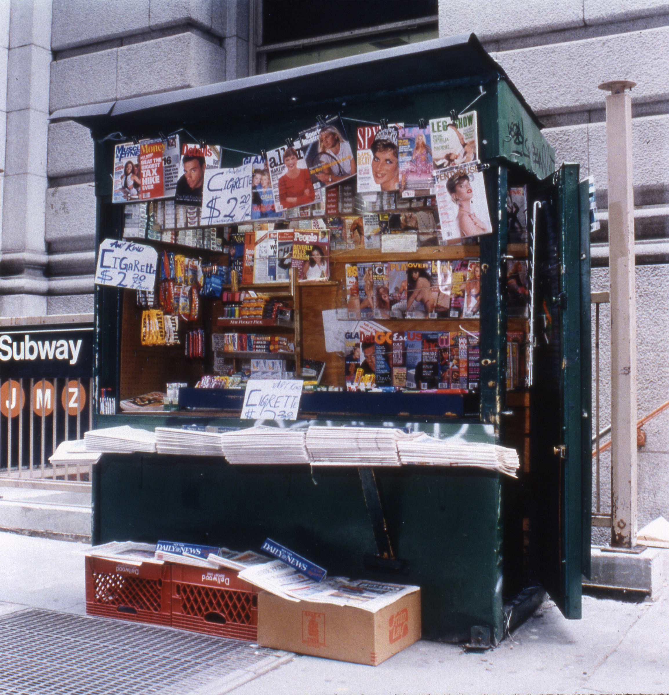     Moyra Davey, Newsstand No.9, 1994. Courtesy the artist; Galerie Buchholz, Berlin/Cologne/New York; and greengrassi, London.

