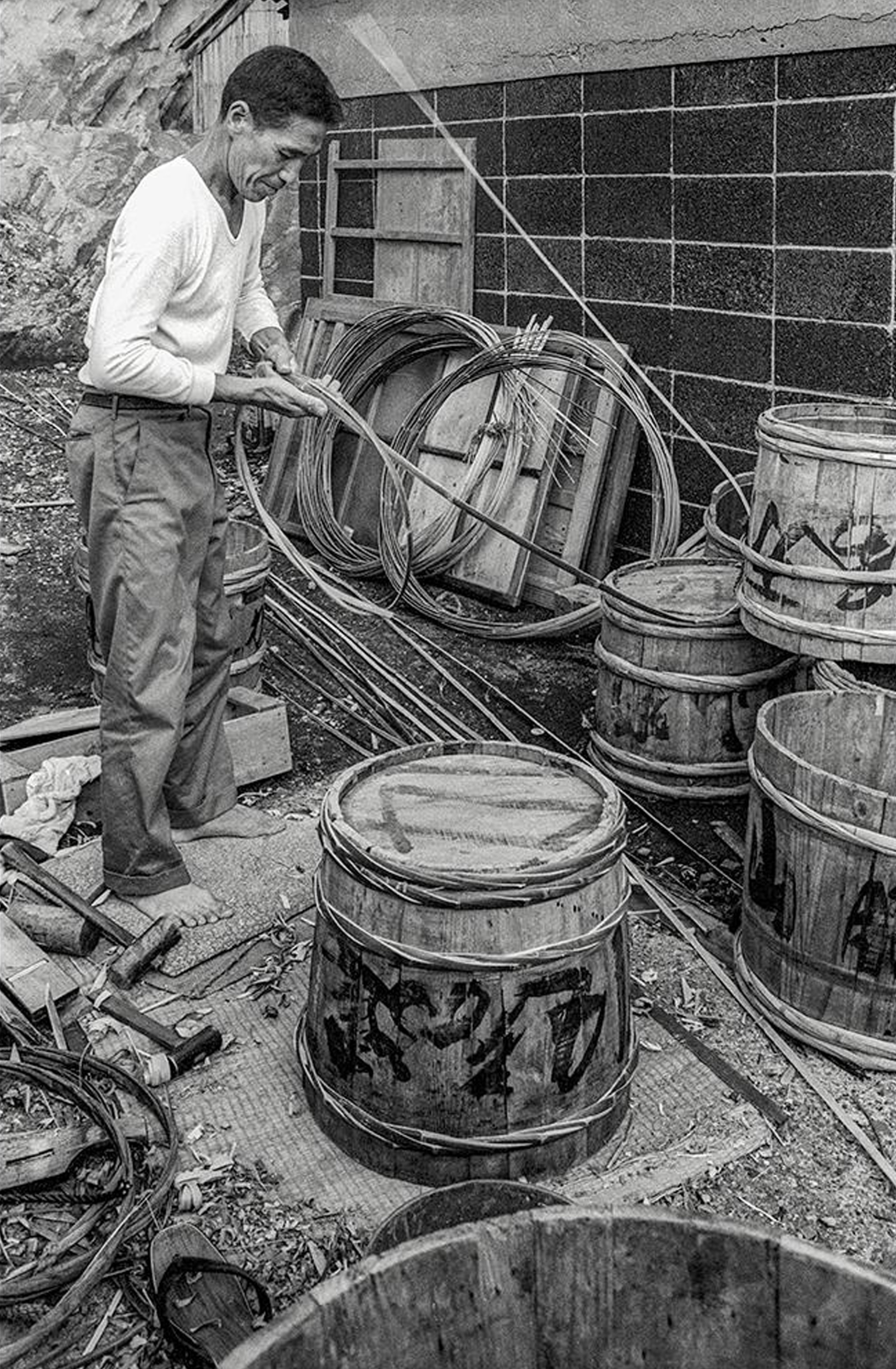     Ted Scott, Barrel Maker, Katsuyama, Japan, 1973

