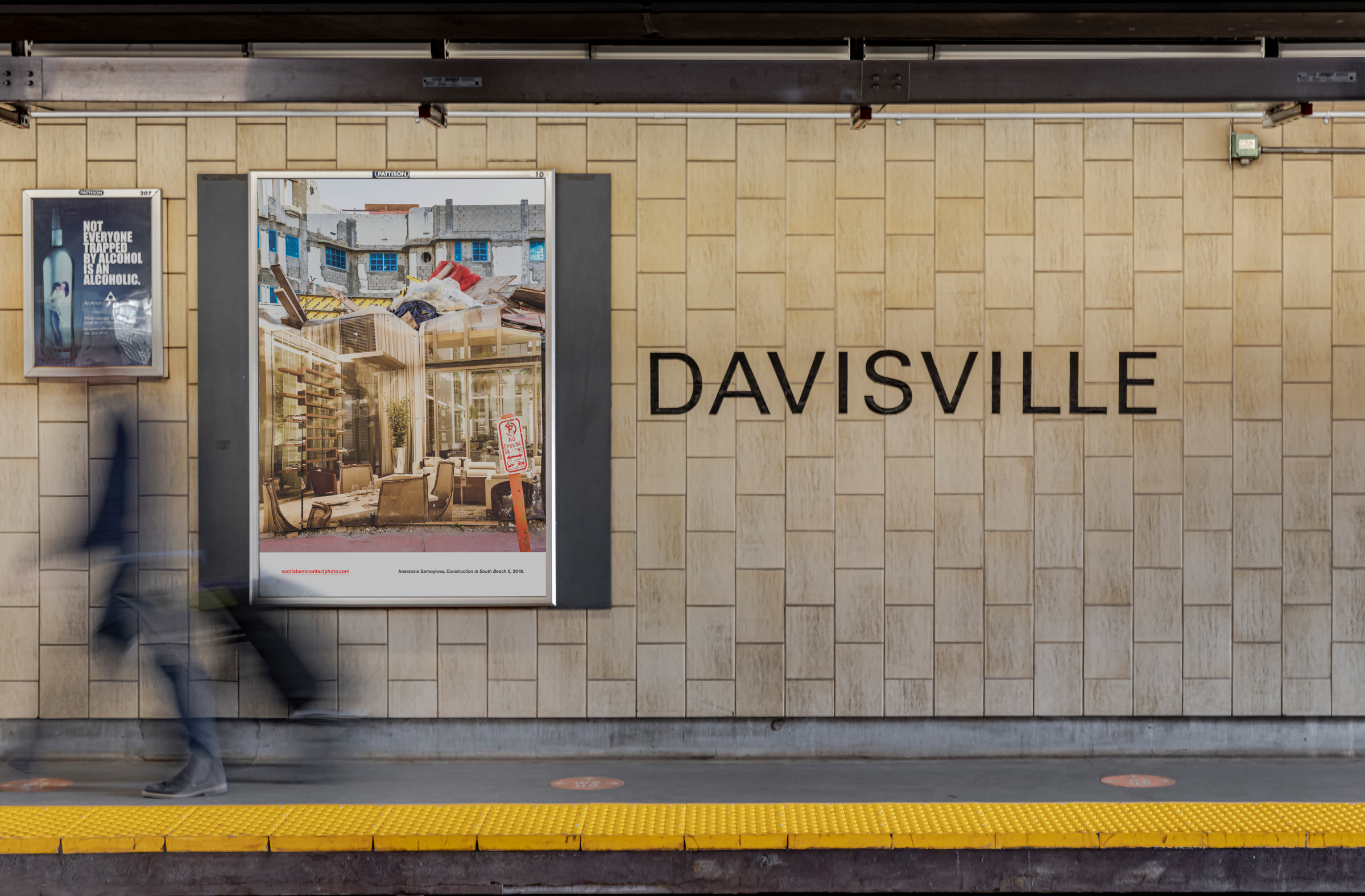     Anastasia Samoylova, FloodZone, installation at Davisville Subway Station, Toronto, 2022. Courtesy of the artist and CONTACT. Photo: Toni Hafkenscheid

