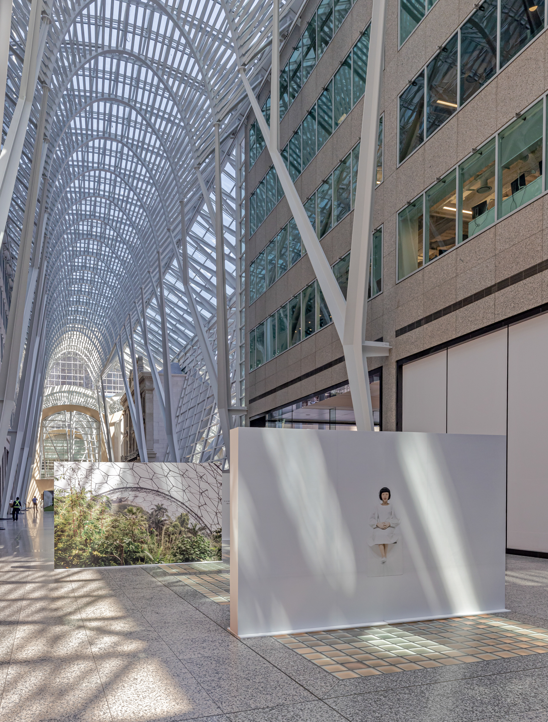     Alberto Giuliani, Surviving Humanity, installation at Brookfield Place, Allan Lambert Galleria, Toronto, 2022. Courtesy of the artist and CONTACT. Photo: Toni Hafkenscheid

